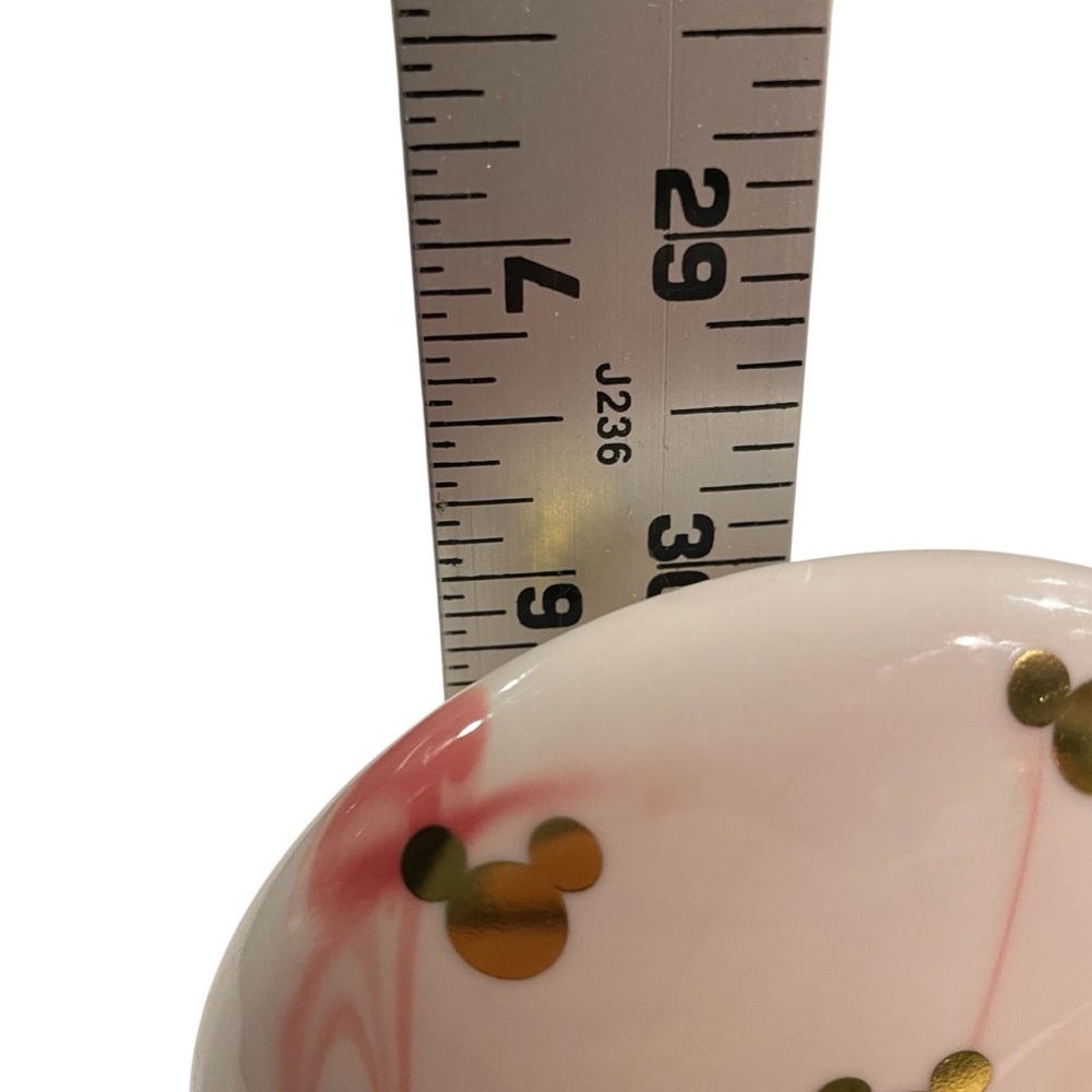 Kohl's 2025 Disney's Ceramic Mickey Mouse Head NWT Pink Swirl Marble Table Decor - Picture 3 of 10